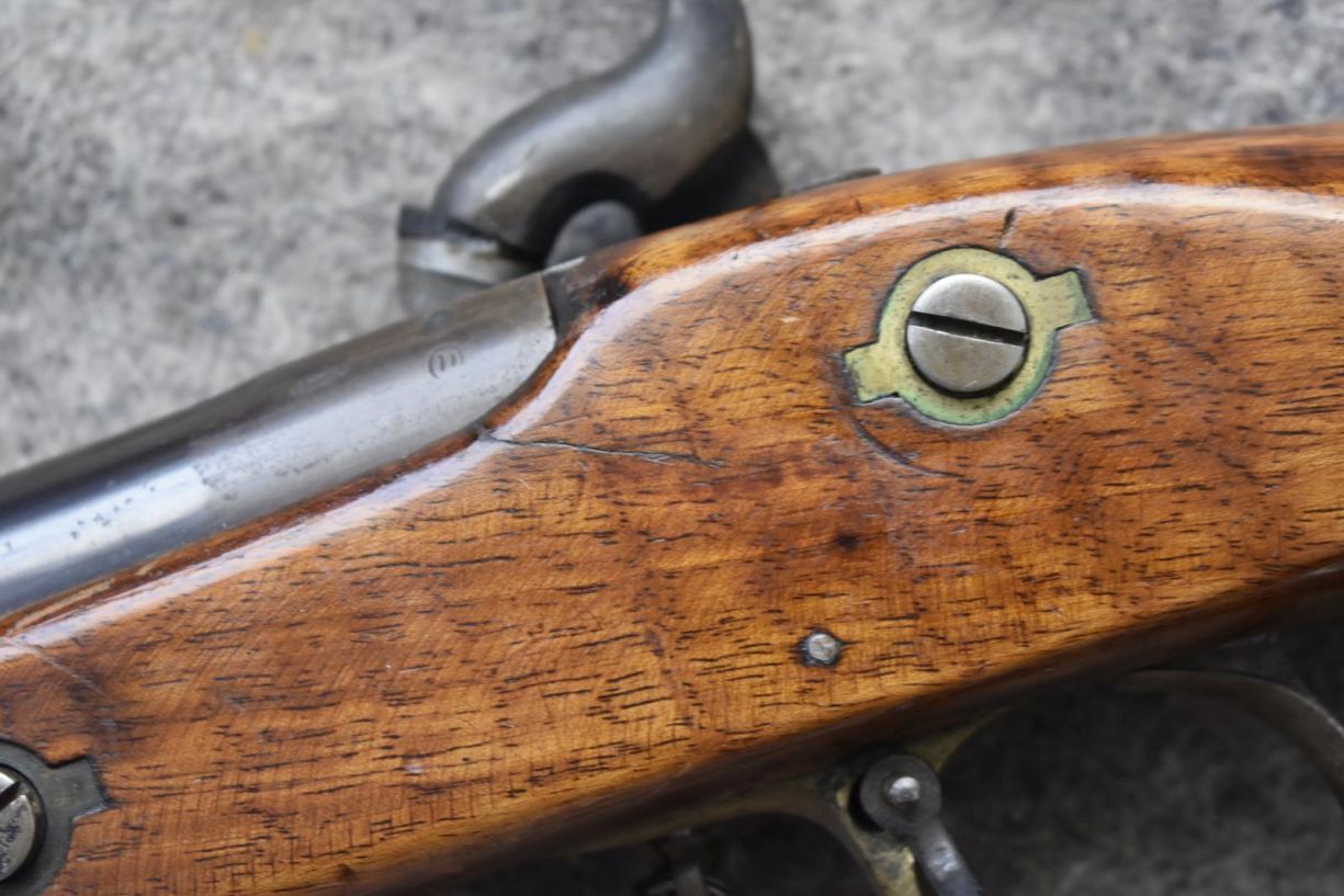 A .577 CALIBRE ENFIELD PERCUSSION VOLUNTEER THREE-BAND RIFLE, 38.5inch sighted barrel with three - Image 17 of 18