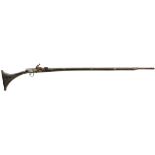 A NORTH AFRICAN KABYLE, 45.5inch barrel chiselled with a sighting rib and foliage at the breech,