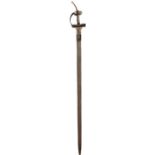 A LATE 18TH OR EARLY 19TH CENTURY INDIAN FIRANGI, 100cm double fullered blade, characteristic hilt