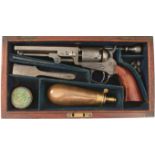 A CASED .31 CALIBRE FIVE-SHOT PERCUSSION LONDON COLT MODEL 1849 POCKET REVOLVER, 5inch sighted