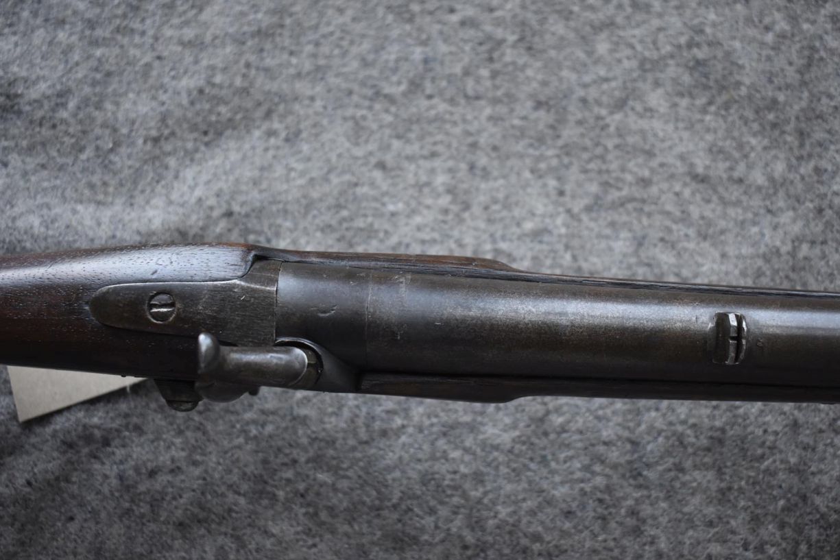 A .700 CALIBRE PERCUSSION INDIAN ARSENAL BRUNSWICK RIFLE, 30.25inch sighted barrel fitted with - Image 10 of 15