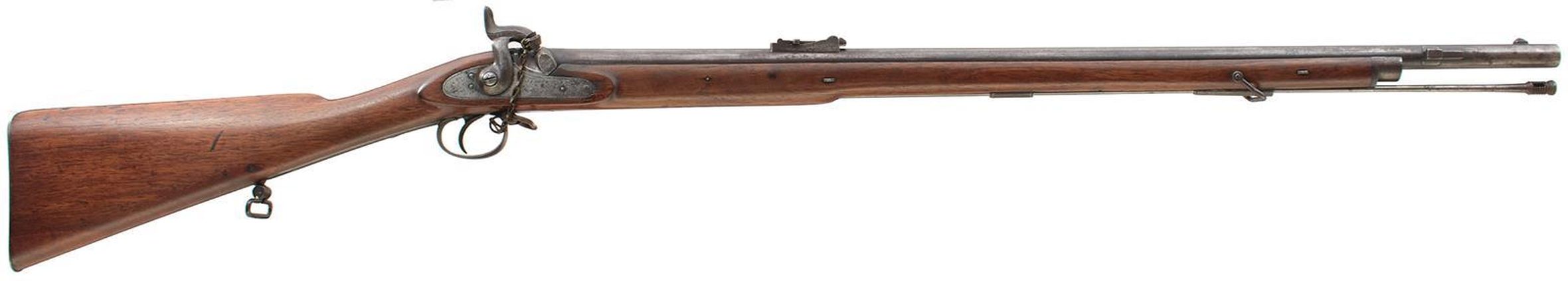 A .577 CALIBRE ENFIELD PERCUSSION VOLUNTEER PATTERN 1856 SHORT RIFLE, 33inch sighted barrel with