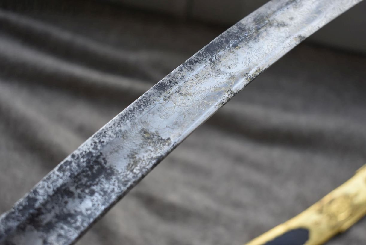 A LLOYDS PATRIOTIC FUND SWORD OF FIFTY POUNDS TO H. JOHN WATT, 75.75cm curved blade with traces of - Image 36 of 38