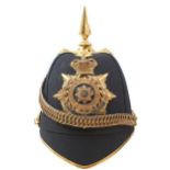 A COMPOSITE OFFICER'S BLUECLOTH HELMET TO THE EAST YORKSHIRE REGIMENT, the blue cloth covered body