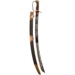 AN 1803 PATTERN LIGHT COMPANY OFFICER'S SWORD, 71.5cm curved blade decorated with floral sprays,