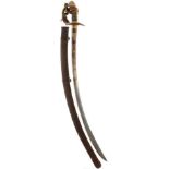 A SCARCE 1803 PATTERN INFANTRY OFFICER'S SWORD, 82cm curved blade by Runkel, decorated with floral