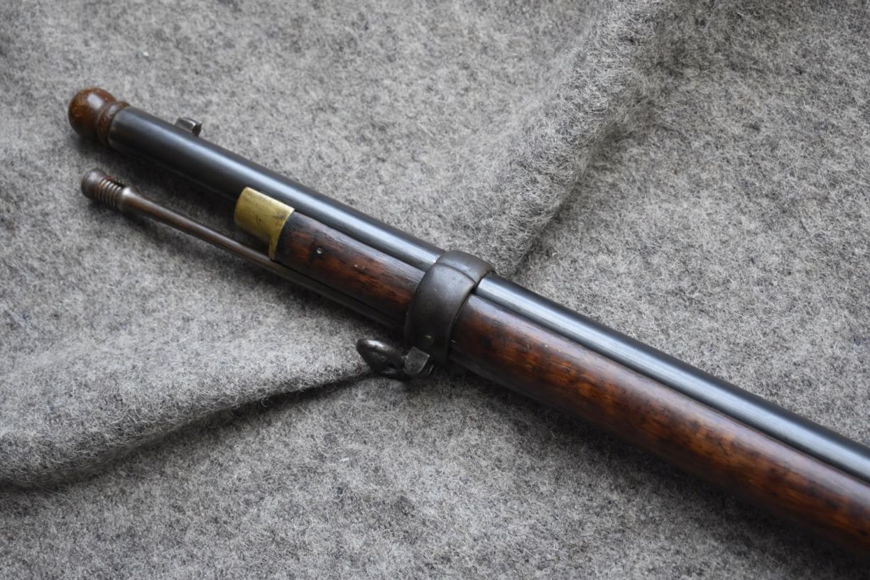 A .577 CALIBRE ENFIELD PERCUSSION VOLUNTEER THREE-BAND RIFLE, 38.5inch sighted barrel with three - Image 16 of 18