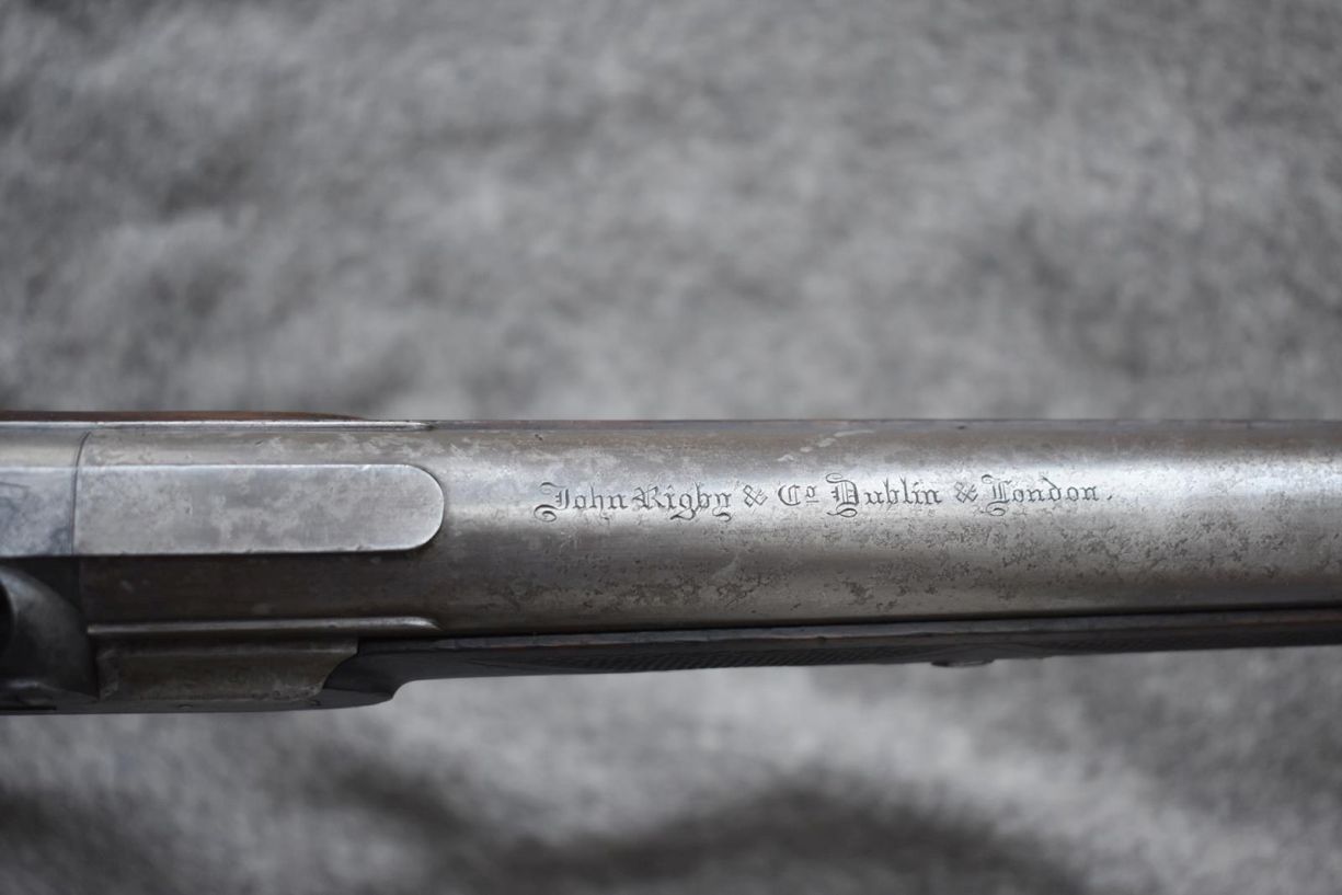 A JOHN RIGBY & CO .451 PERCUSSION MATCH RIFLE, 35.25inch heavy barrel, engraved John Rigby & Co. - Image 7 of 18