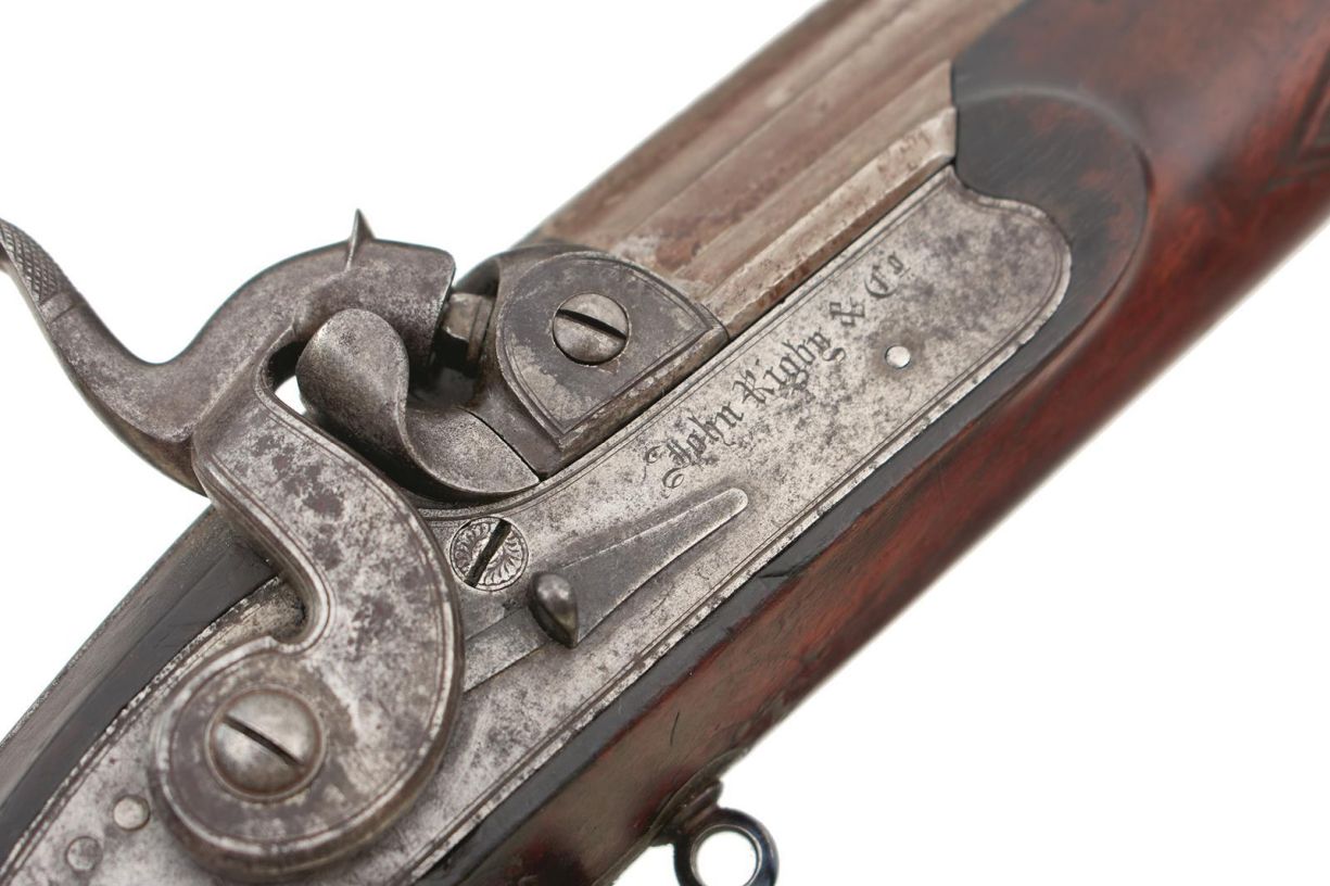 A JOHN RIGBY & CO .451 PERCUSSION MATCH RIFLE, 35.25inch heavy barrel, engraved John Rigby & Co. - Image 3 of 18
