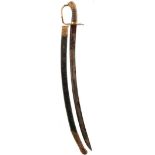 AN 1803 PATTERN INFANTRY OFFICER'S SWORD, 72.5cm curved blade decorated with floral sprays,