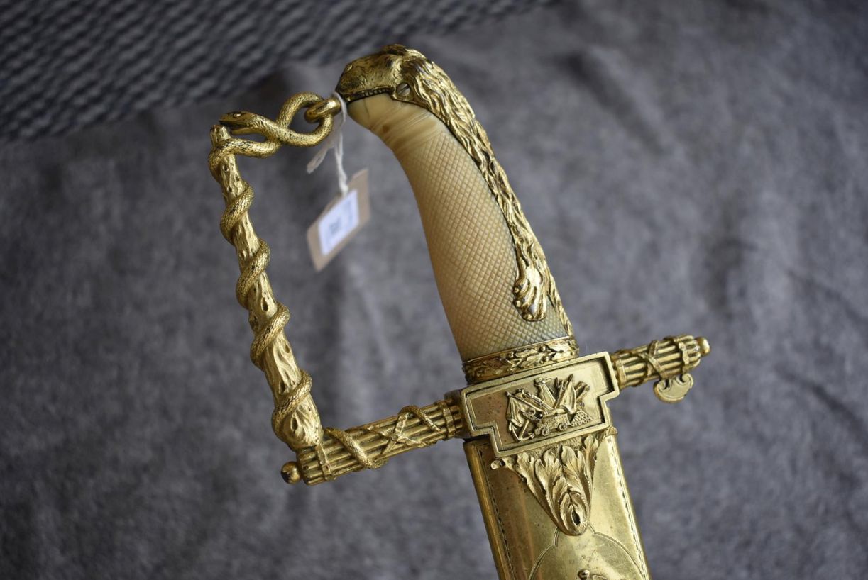 A LLOYDS PATRIOTIC FUND SWORD OF FIFTY POUNDS TO H. JOHN WATT, 75.75cm curved blade with traces of - Image 8 of 38