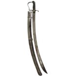 A 1796 PATTERN LIGHT CAVALRY NCO'S SWORD, 83cm curved blade, regulation steel stirrup hilt, wire