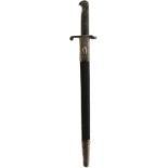 AN 1887 MKI SWORD BAYONET WITH SCABBARD, together with an 1856 Pattern sword bayonet with frog and