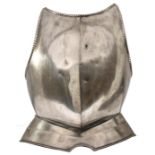 A BREASTPLATE AND GORGET IN 17TH CENTURY NORTH EUROPEAN STYLE, the three-piece gorget fitted for