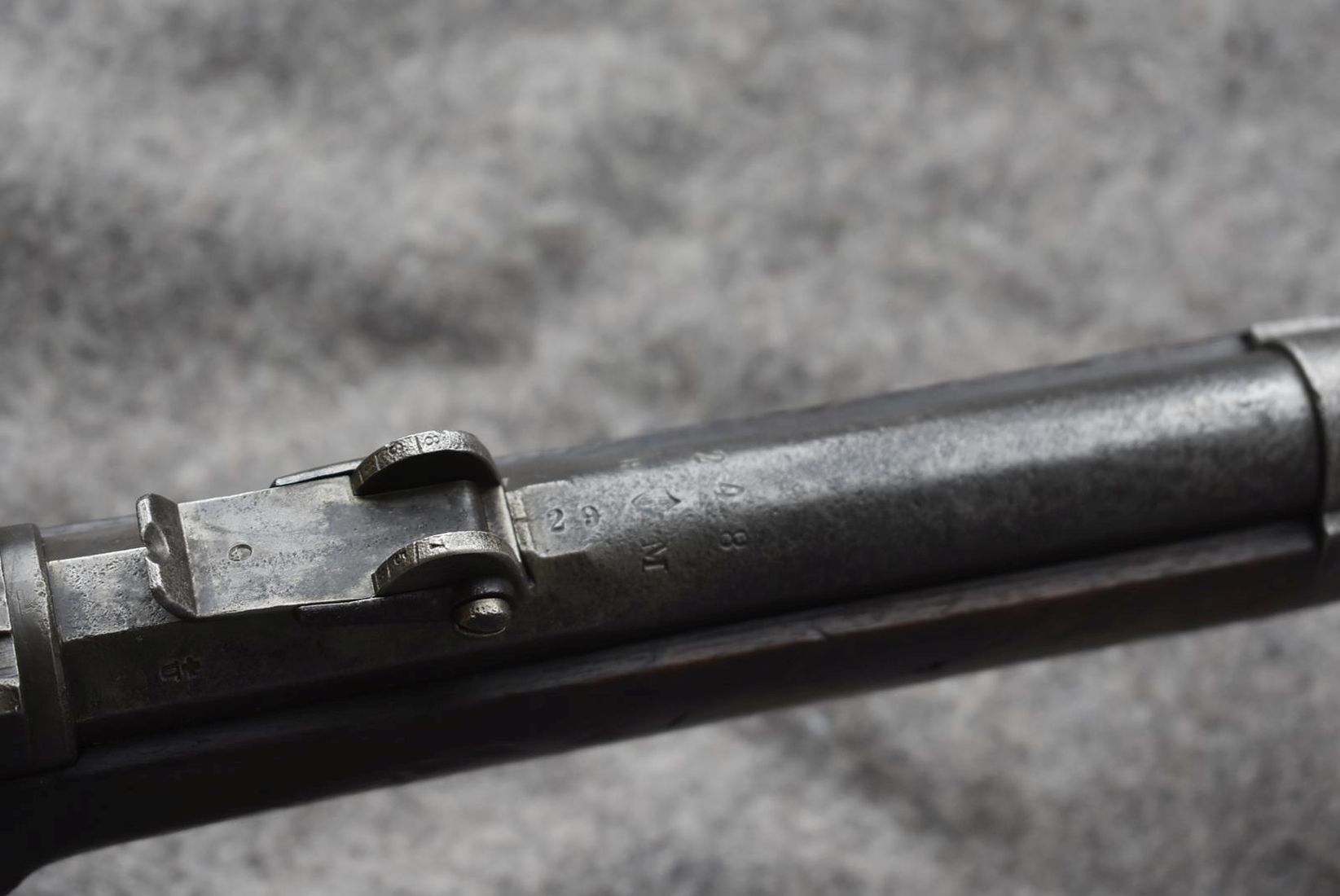 AN 18MM OBSOLETE CALIBRE SWISS MILBANK AMSLER SERVICE RIFLE, 33.5inch sighted barrel fitted with - Image 10 of 16