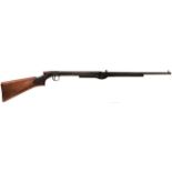 AN ANTIQUE .22 CALIBRE BSA UNDER LEVER ACTION AIR RIFLE, 19inch sighted barrel, wire addition to