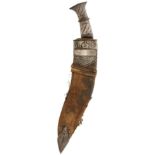 A 2/3RD QUEEN ALEXANDRA'S OWN GURKHA RIFLES PRESENTATION KUKRI, 33cm sharply curved fullered blade