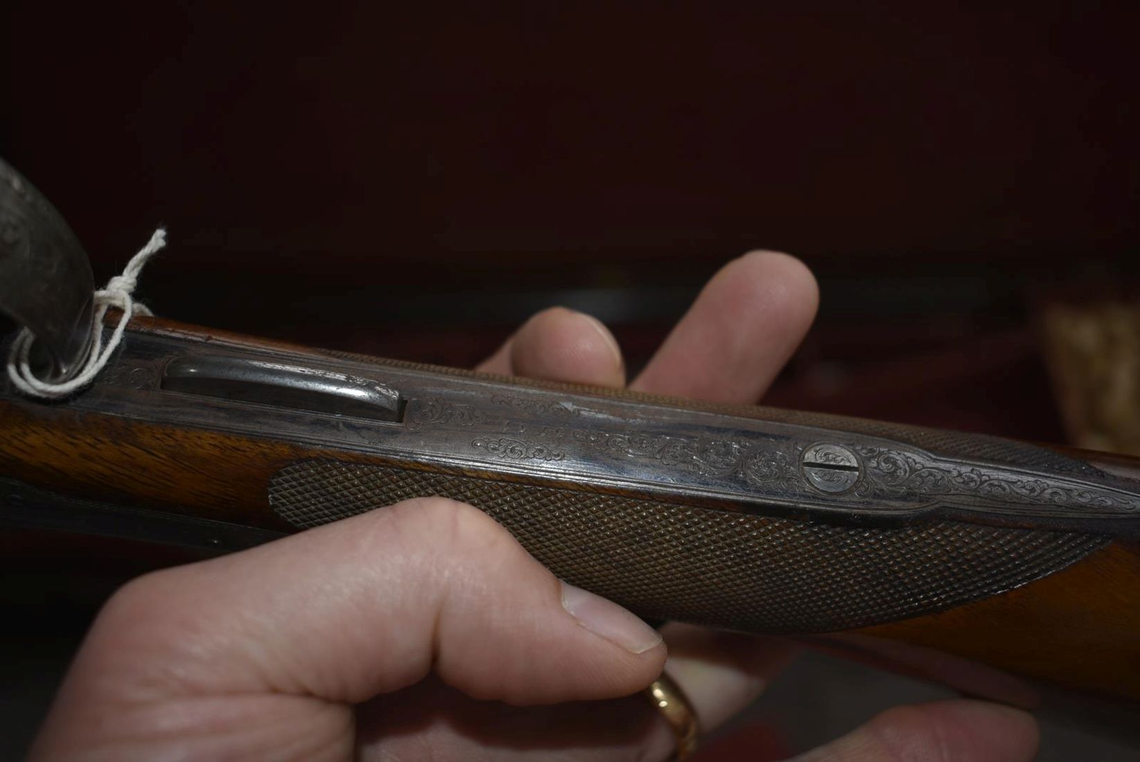 A GOOD CASED 11-BORE DOUBLE BARRELLED BRUSH OR HOWDAH GUN BY HOLLIS, 24inch sighted damascus barrels - Image 11 of 20