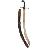 A GEORGIAN MAMELUKE BY PROSSER WITH TROPHY BLADE, 62cm curved blade with clipped back point and