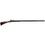 A .750 CALIBRE FLINTLOCK MUSKET, 47inch sighted two-stage barrel, stepped lock, full stocked with