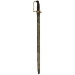 A PENINSULAR WARS PERIOD GEORGIAN HANGER OR SIDEARM, 73.5cm blade stamped with a crown over GR,