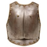 TWO VARIOUS BREAST PLATES, the first of Household Cavalry type and heavy gauge, the second similar