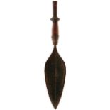 THREE KOTA DAGGERS, Central Africa, each with leaf shaped flattened blade, the largest 32cm long and