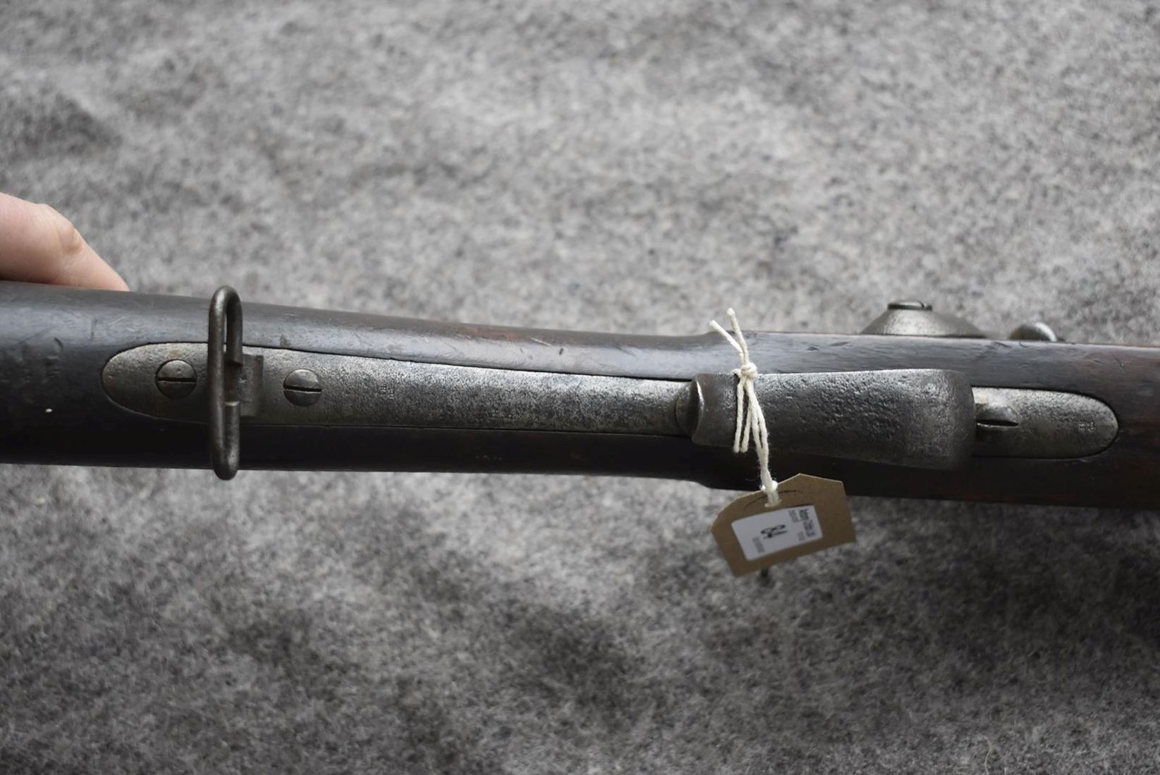 AN 18MM OBSOLETE CALIBRE SWISS MILBANK AMSLER SERVICE RIFLE, 33.5inch sighted barrel fitted with - Image 7 of 16