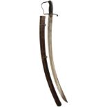 A 1796 PATTERN LIGHT CAVALRY TROOPER'S SWORD, 81cm curved blade, sharpened for use, regulation steel