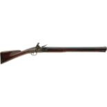 AN 18TH CENTURY 6-BORE FLINTLOCK MUSKETOON BY HICKLIN, 27.5inch heavy blued sighted barrel for