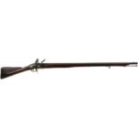 A .750 CALIBRE FLINTLOCK 42INCH PATTERN SHORT LAND MUSKET, 41.5inch sighted barrel stamped with