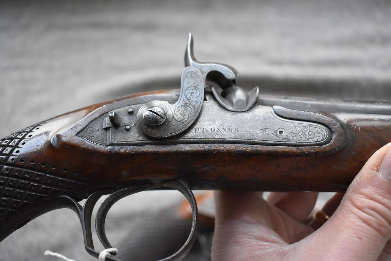 A PAIR OF .650 CALIBRE PERCUSSION OFFICER'S PISTOLS BY PROSSER, 9inch sighted barrels with partial - Image 5 of 23