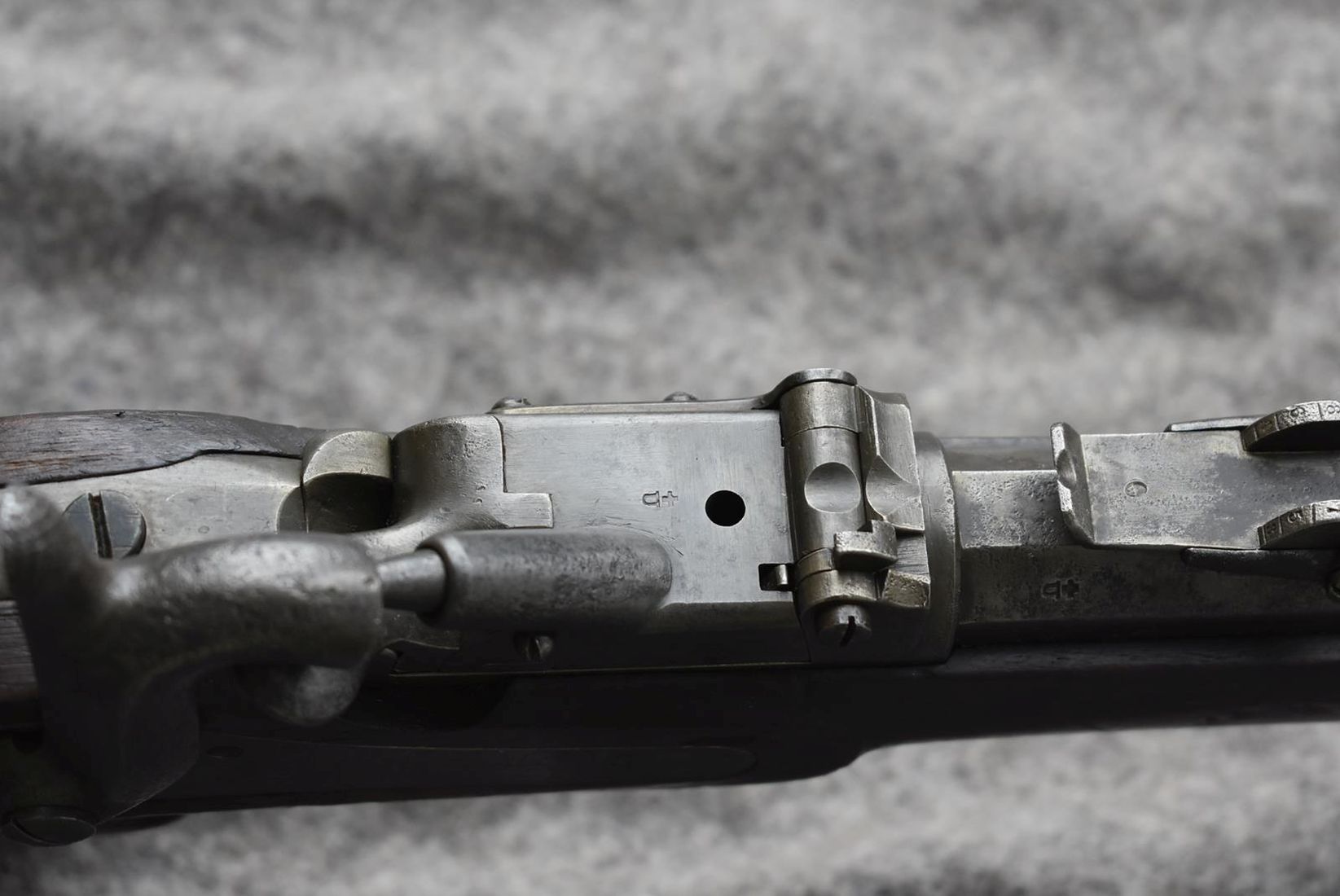 AN 18MM OBSOLETE CALIBRE SWISS MILBANK AMSLER SERVICE RIFLE, 33.5inch sighted barrel fitted with - Image 9 of 16