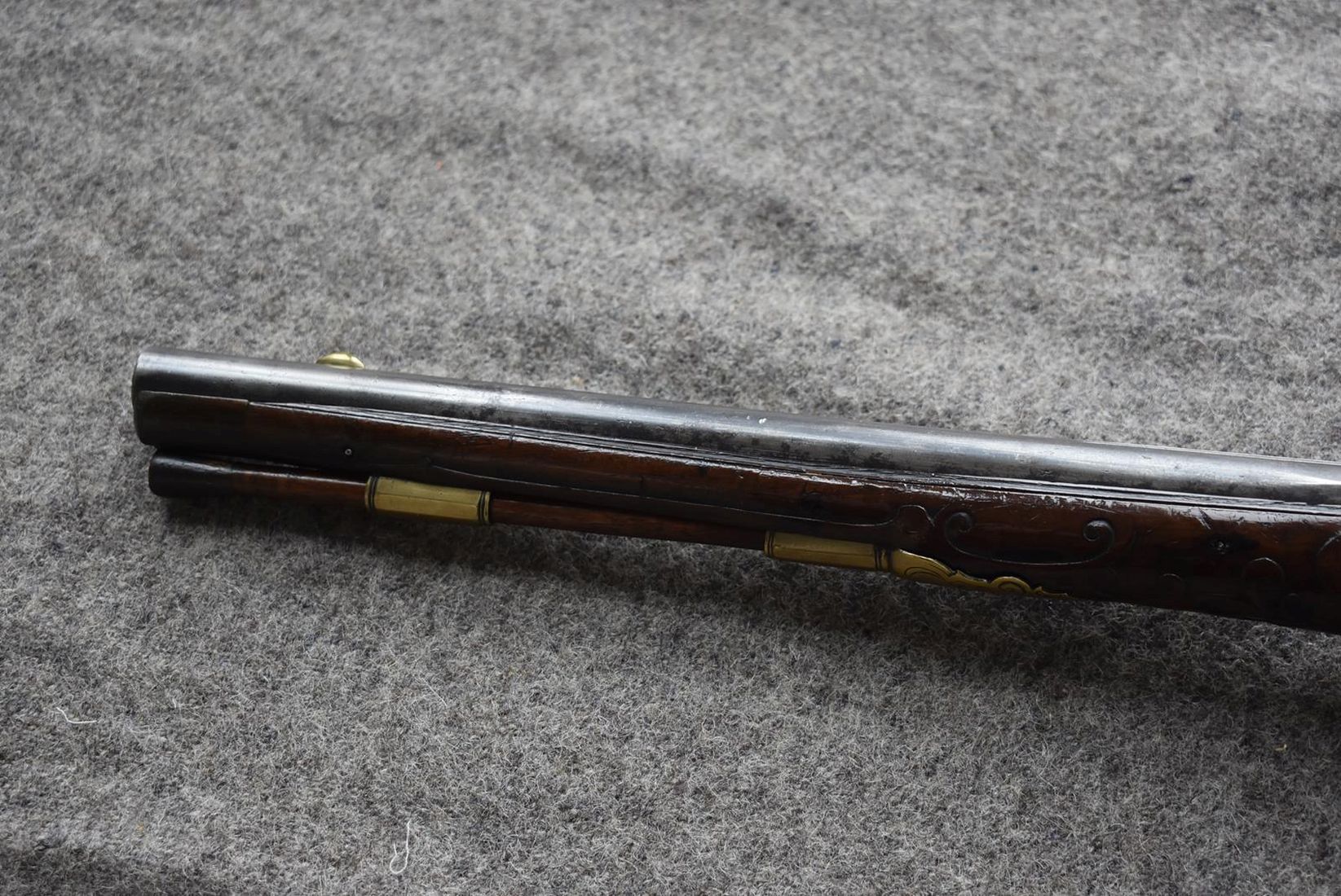 AN 18TH CENTURY 22-BORE AUSTRIAN FLINTLOCK HOLSTER PISTOL, 14inch sighted tapering barrel signed - Image 13 of 15