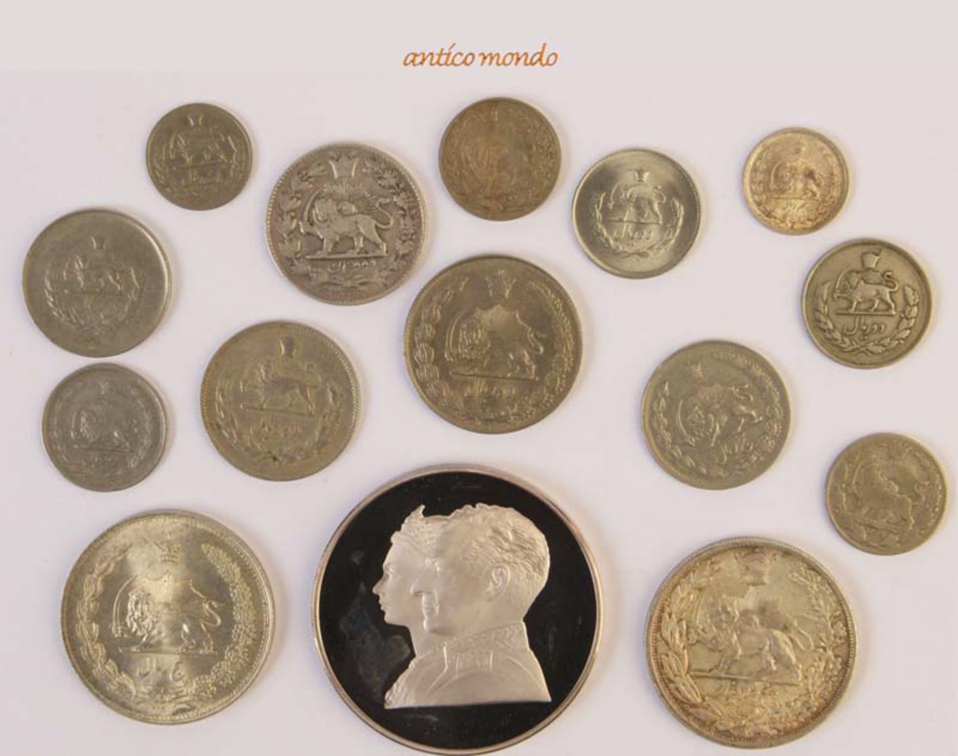 Iran, Lot von Münzen verschiedener Nominale und Regenten mit hohem Silberanteil, 15 Stück- - -21.