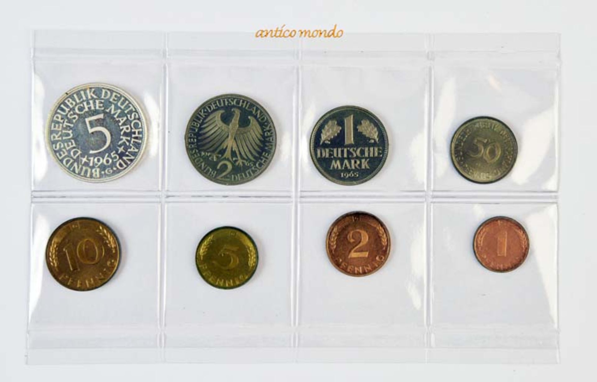 Bundesrepublik, Kursmünzensatz, 1965 G, original verschweißt, prägefrisch- - -21.50 % buyer's