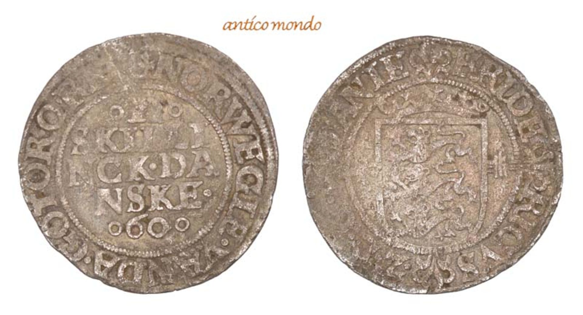 Dänemark, Frederik II., 1559-1588, 2 Skilling, 1560, sehr schön, 2,29 g- - -21.50 % buyer's