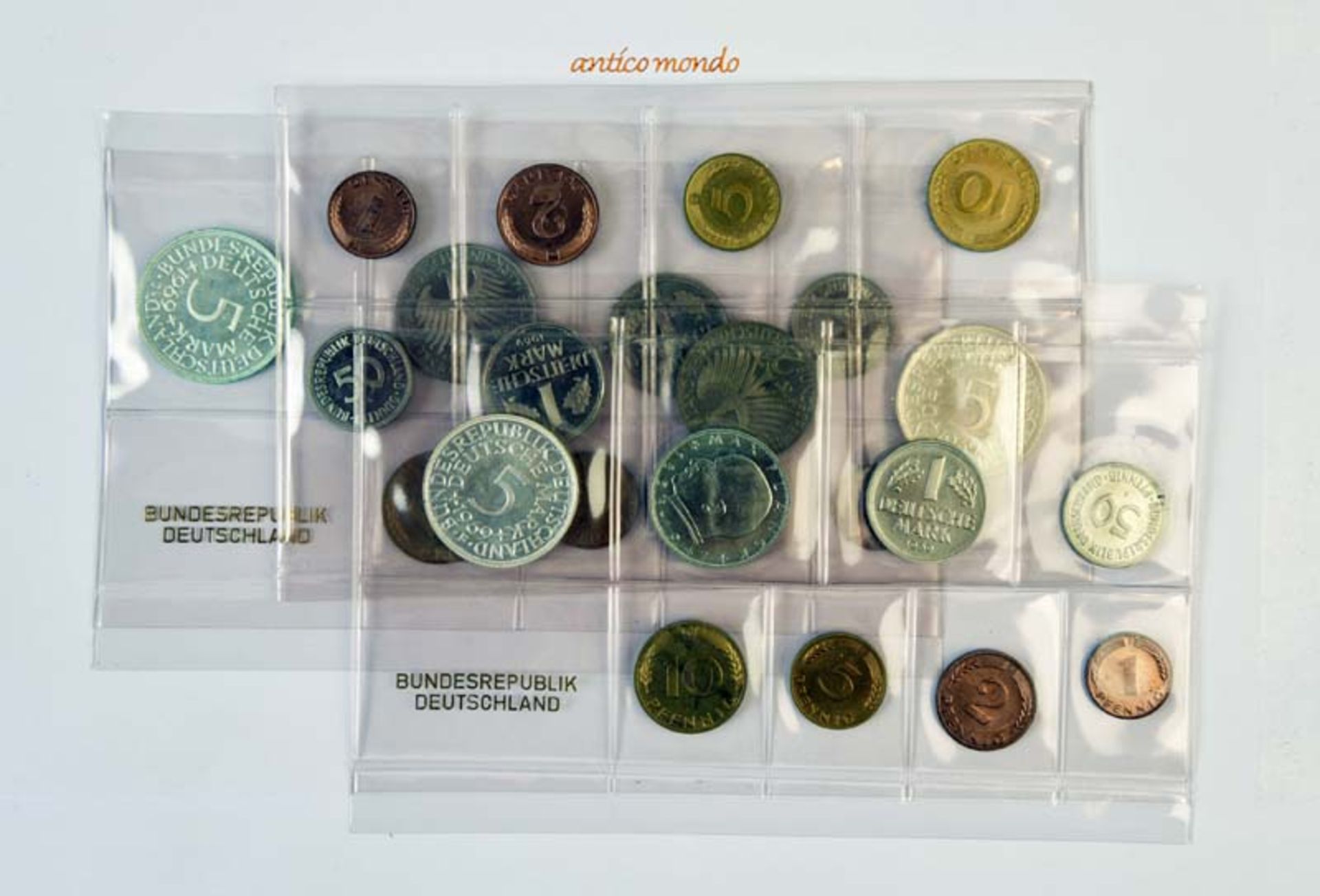 Bundesrepublik, Kursmünzensatz, 1969 F,G,J, original verschweißt, prägefrisch, 3 Stück- - -21.50 %