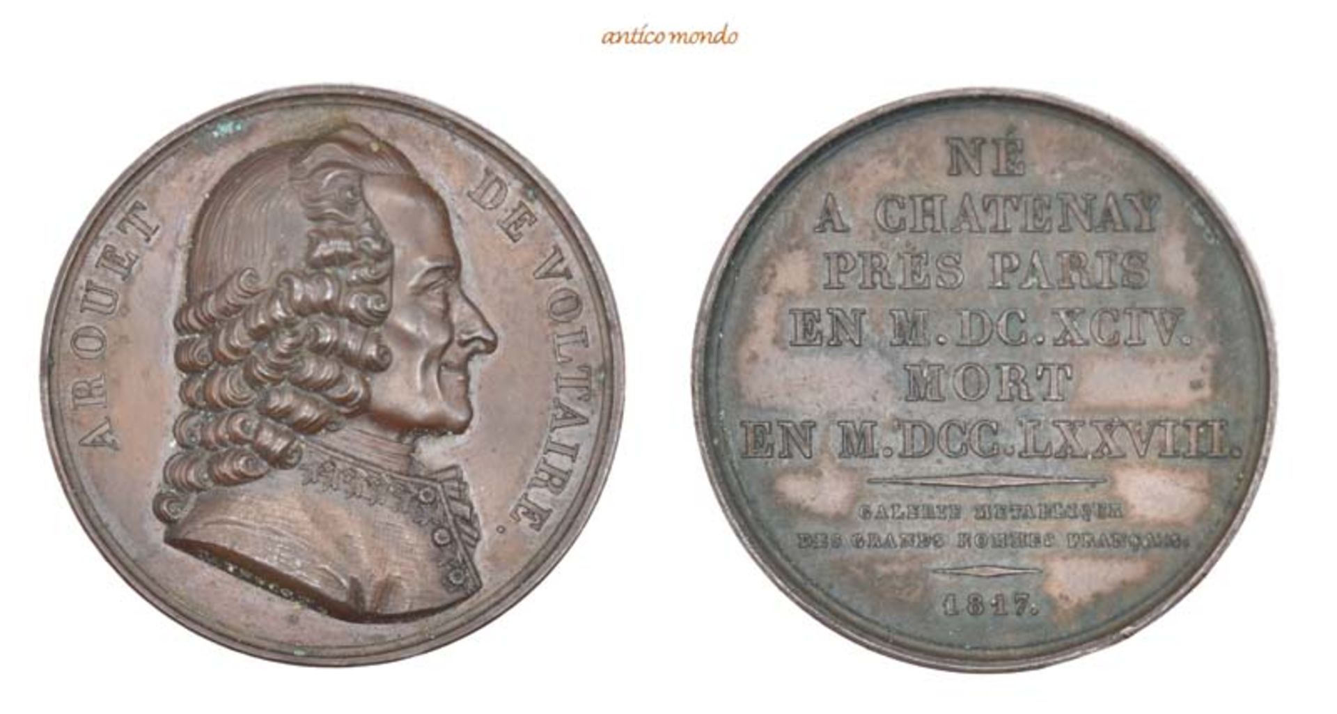 Frankreich, Bronzemedaille, 1817 (spätere Prägung), vorzüglich, 36,88 g- - -21.50 % buyer's