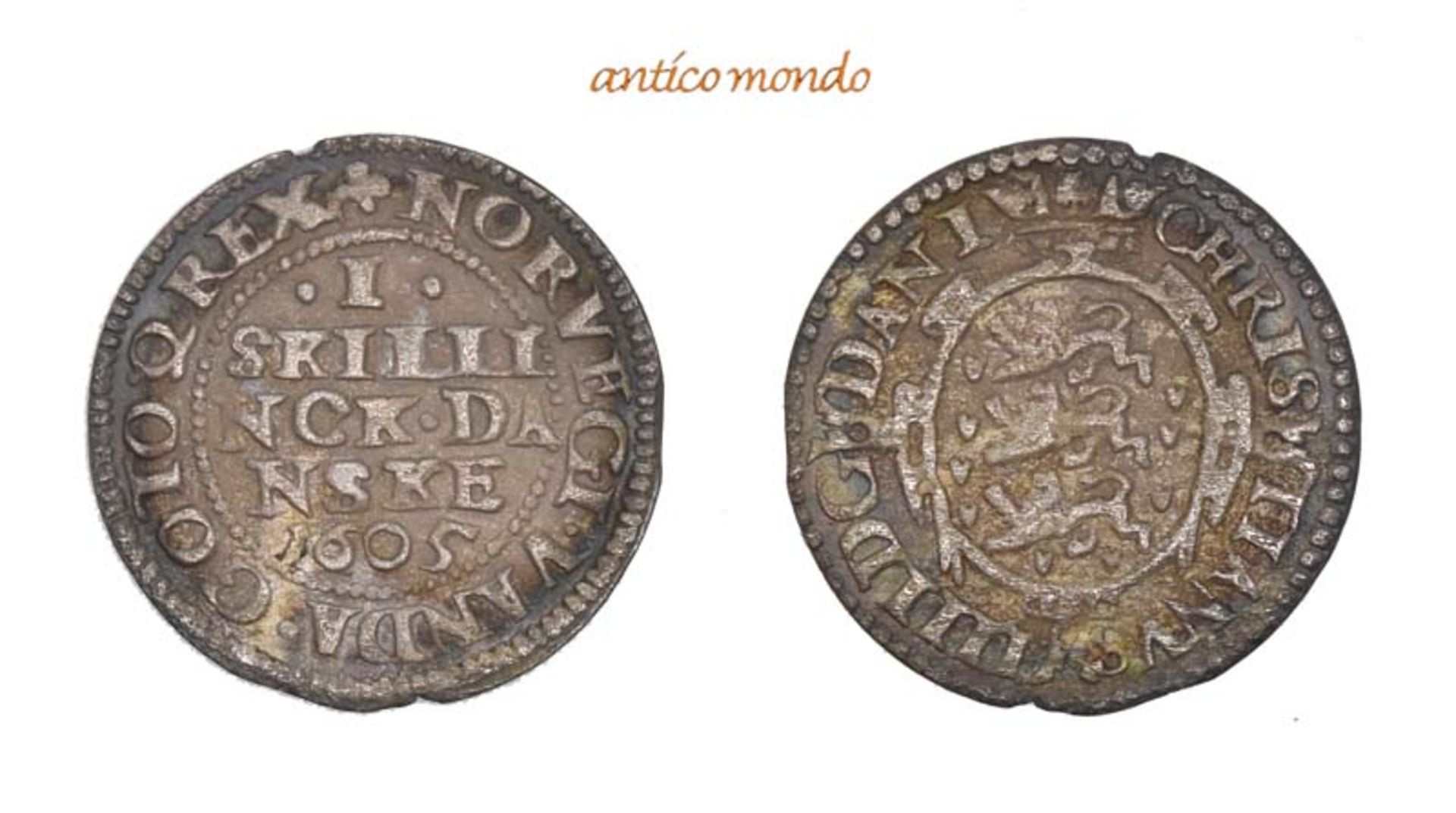 Dänemark, Christian IV., 1588-1648, 1 Skilling,1605, sehr schön, 1,47 g- - -21.50 % buyer's