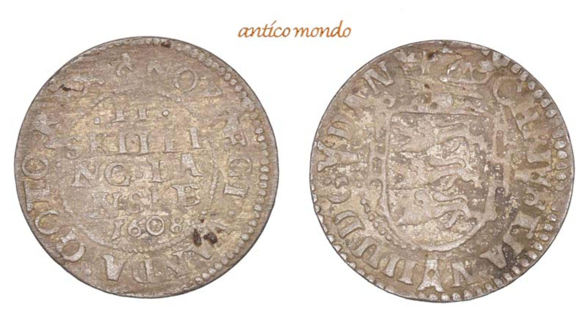 Dänemark, Christian IV., 1588-1648, 2 Skilling, 1608, sehr schön, 1,85 g- - -21.50 % buyer's premium