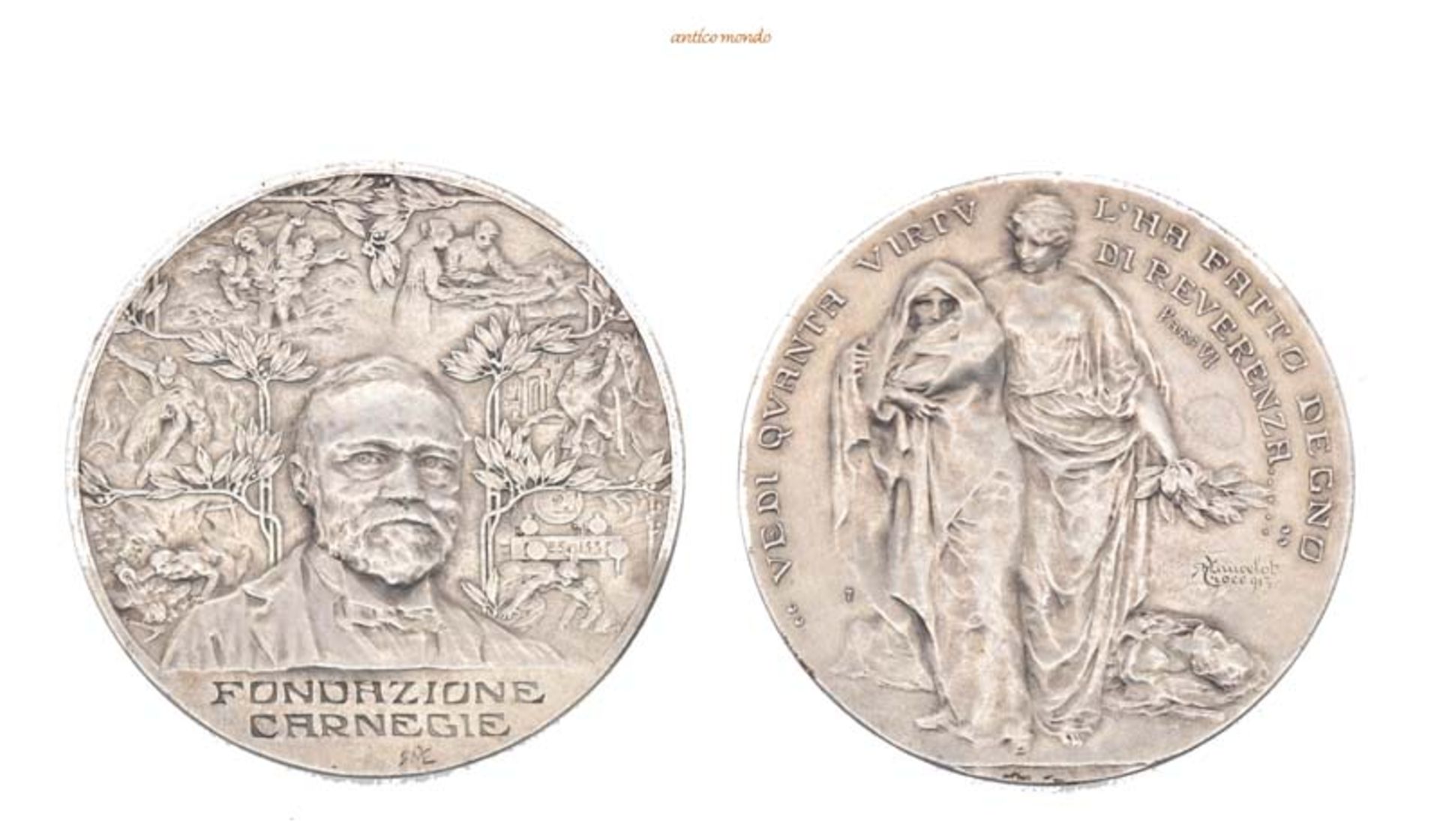 USA, Lebensrettungs-Medaille der Carnegie-Stiftung o.J., vorzüglich-Stempelglanz, 85,60 g- - -21.