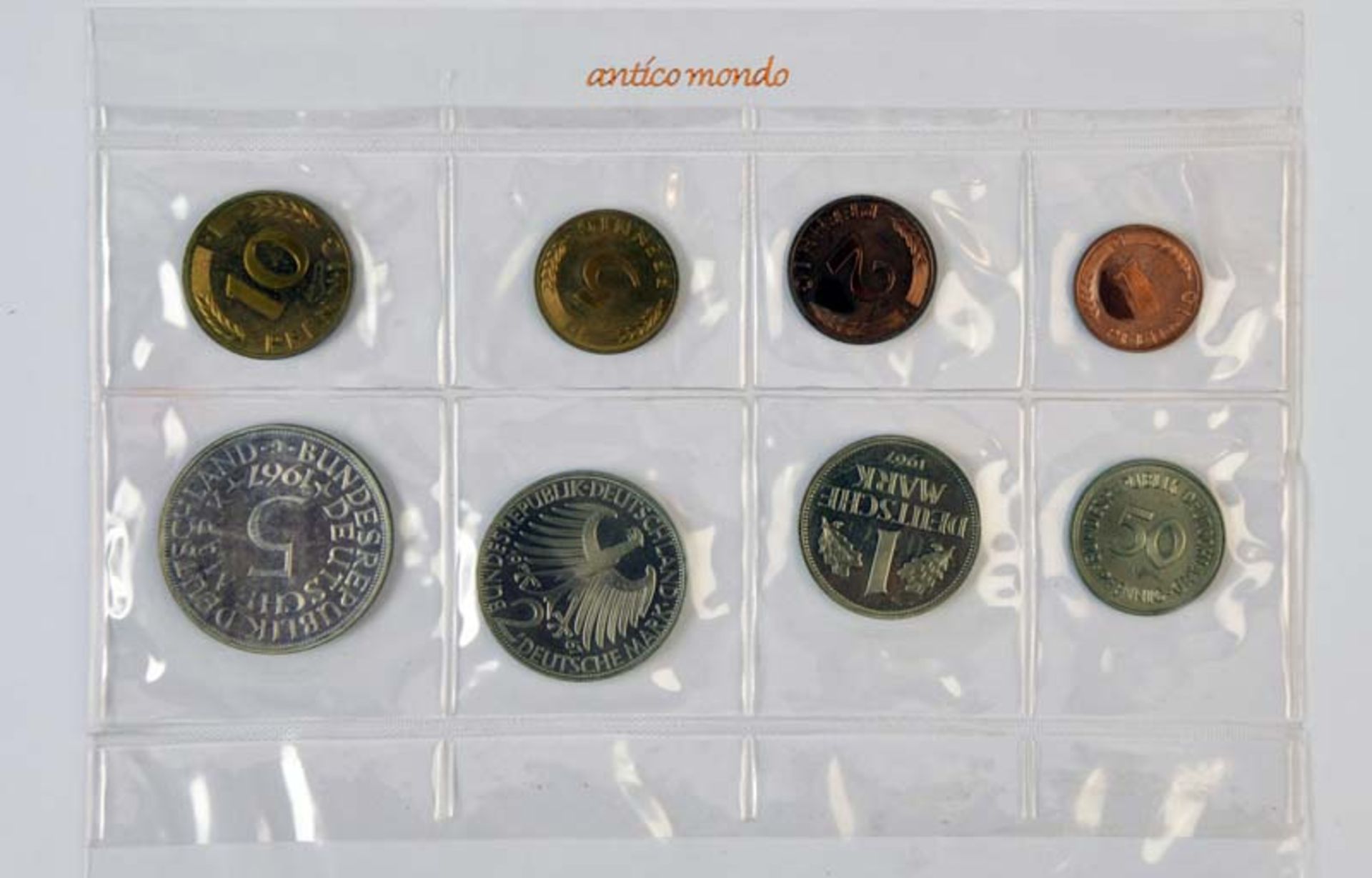 Bundesrepublik, Kursmünzensatz, 1967 F, original verschweißt, prägefrisch- - -21.50 % buyer's