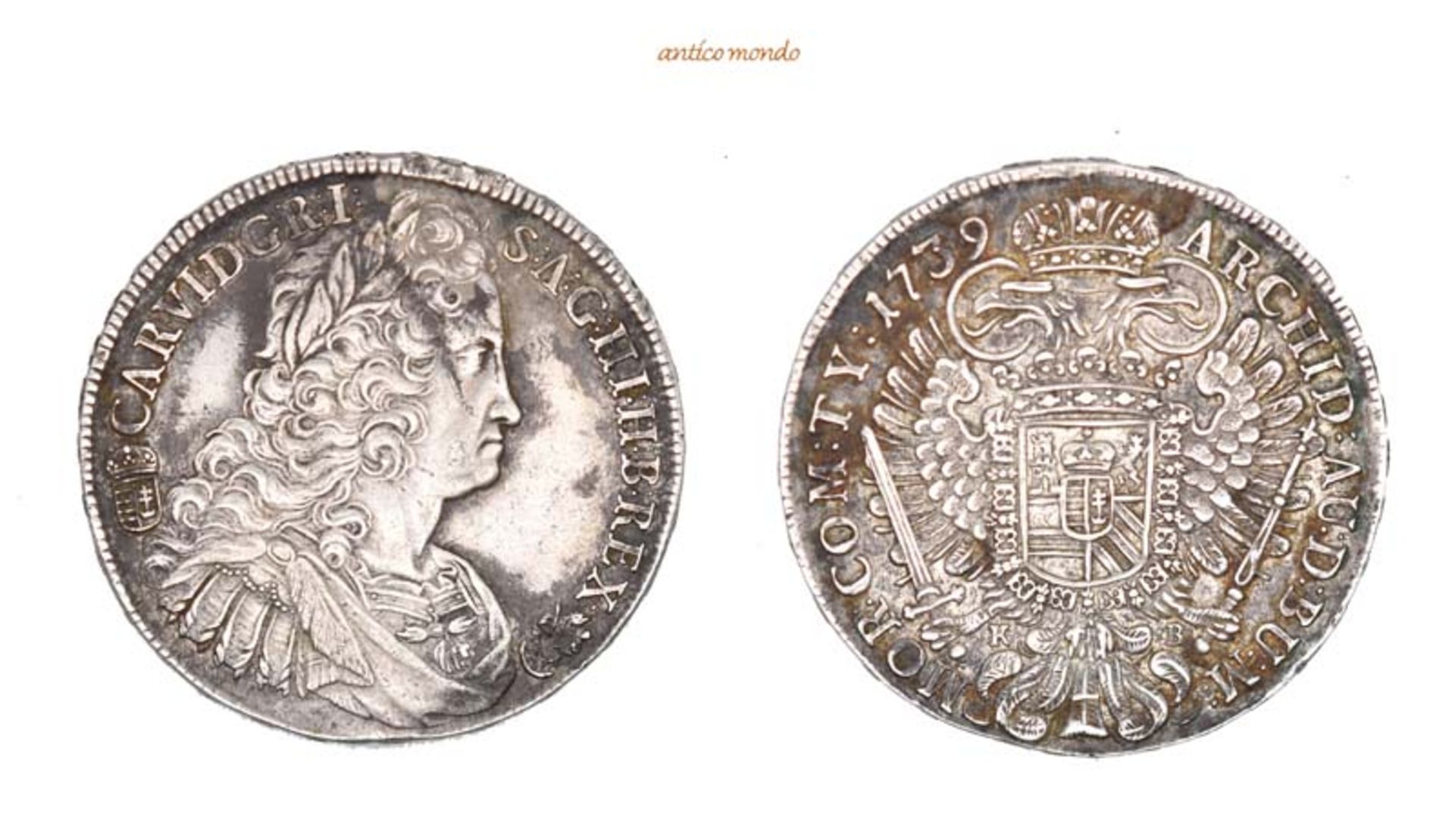 Habsburg, Karl VI., 1711-1740, Taler, 1739, sehr schön, 28,82 g- - -21.50 % buyer's premium on the