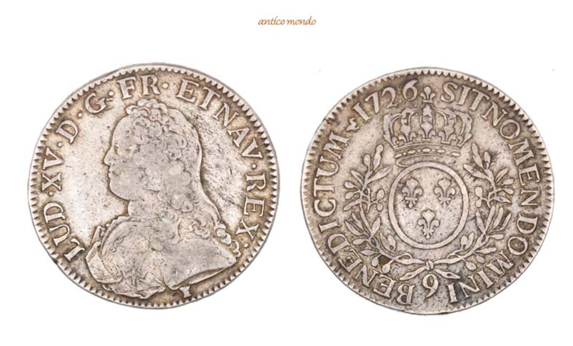 Frankreich, Ludwig XV., 1715-1774, Ecu, 1726, fast sehr schön, 29,11 g- - -21.50 % buyer's premium