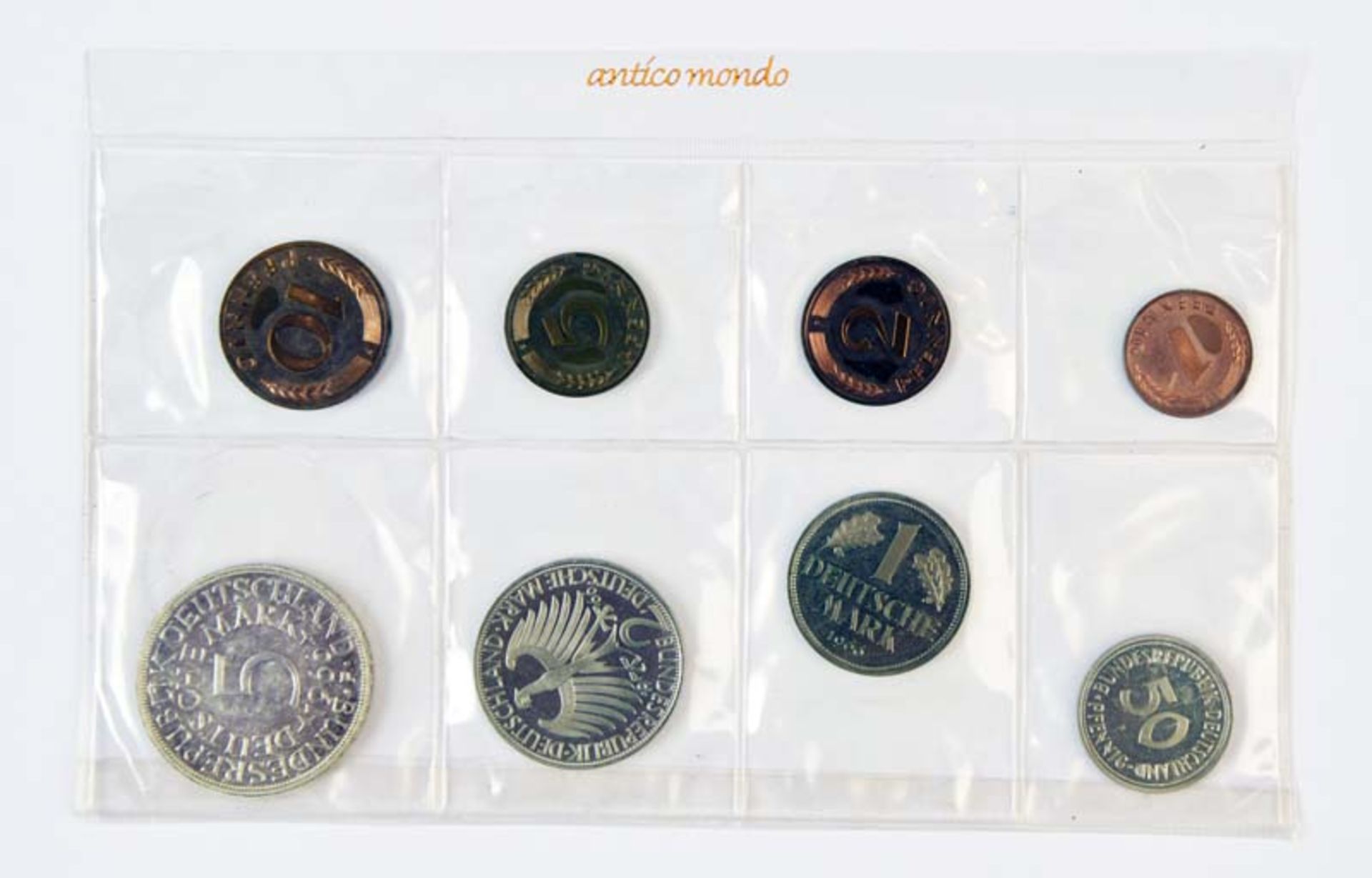 Bundesrepublik, Kursmünzensatz, 1966 F, original verschweißt, prägefrisch- - -21.50 % buyer's
