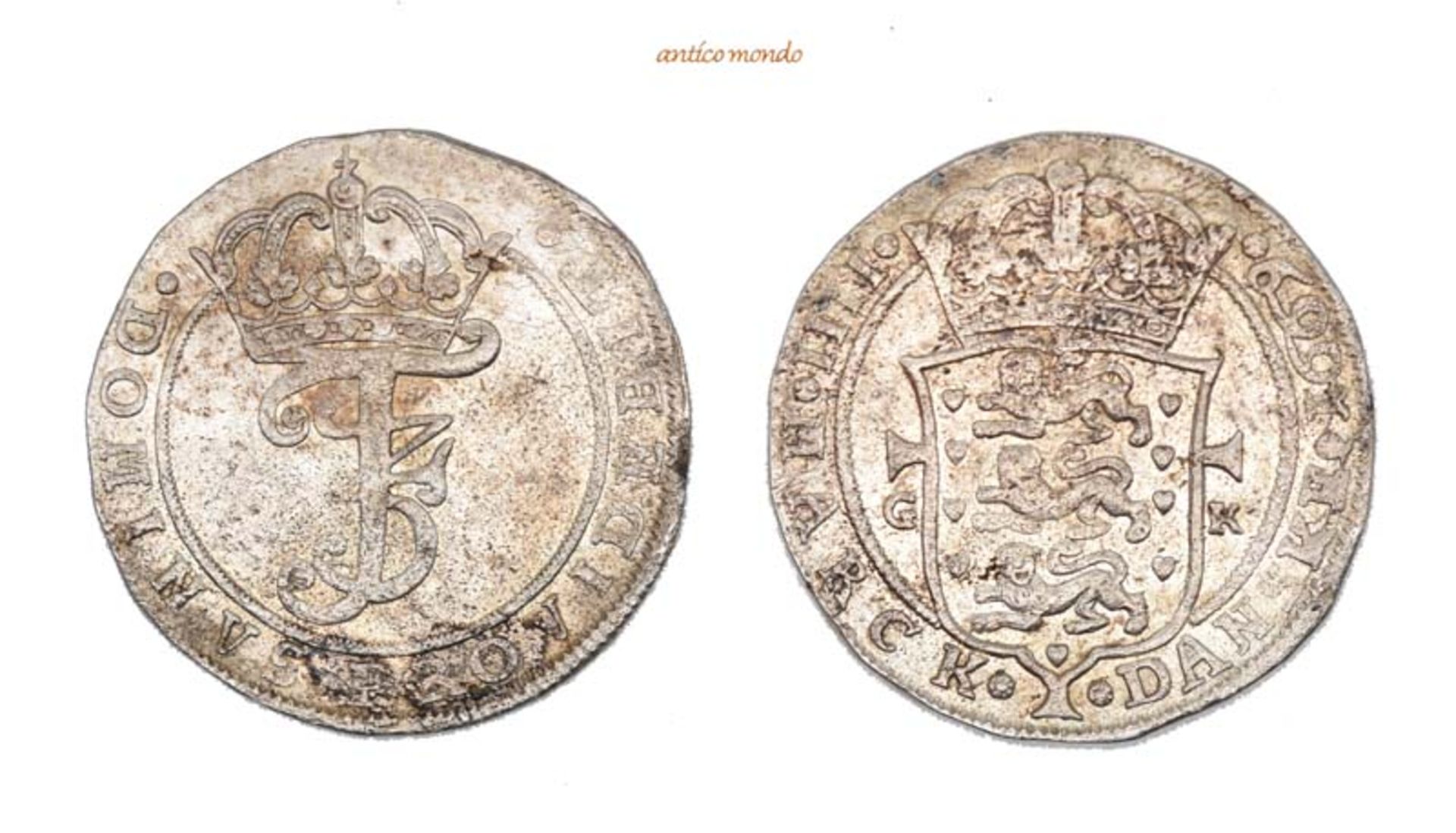 Dänemark, Frederik III., 1648-1670, Krone (4 Mark), 1669, Kl. Schrötlingsfehler, sehr schön-
