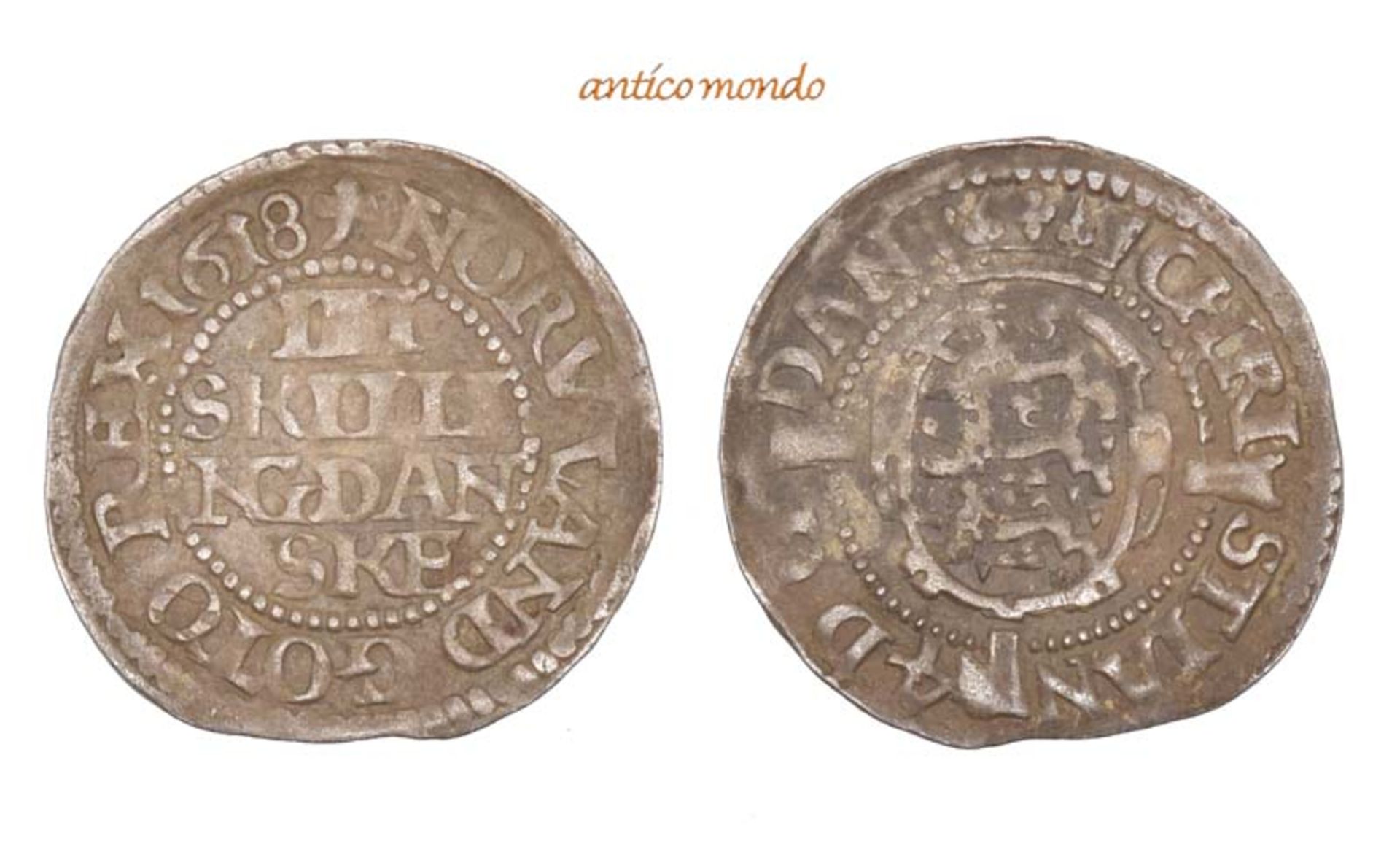 Dänemark, Christian IV., 1588-1648, 4 Skilling, 1618, sehr schön-vorzüglich, 2,04 g- - -21.50 %