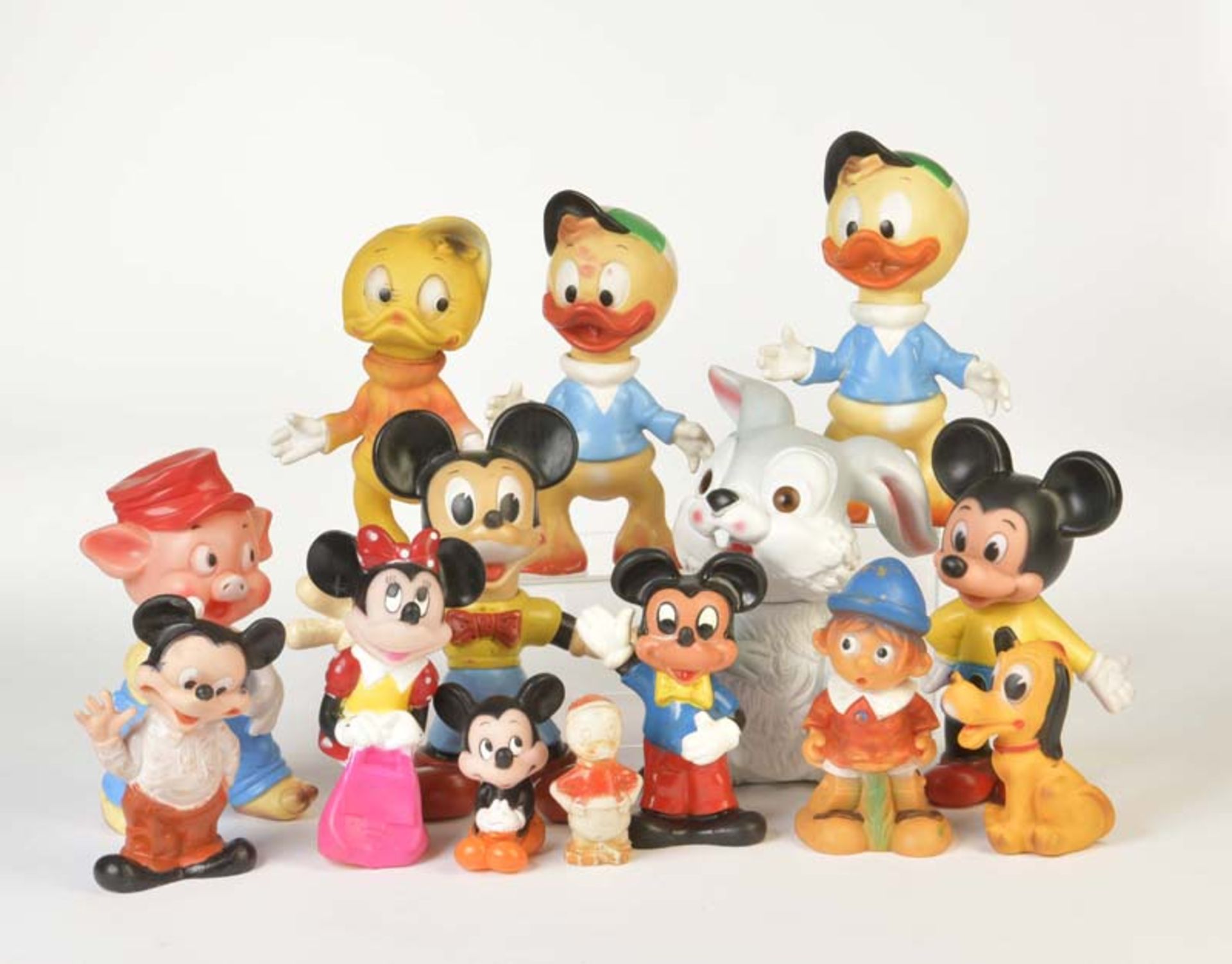14 Disney Figures, plastic + rubber, C 2