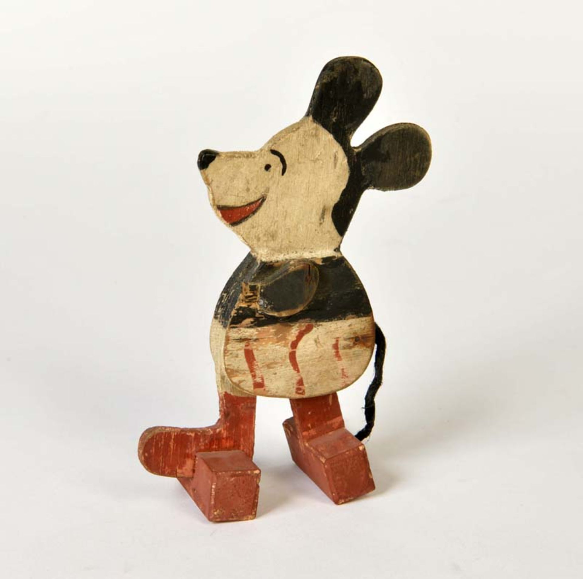 Mickey Mouse Tipple Figure, Germany pw, wood, 1 arm missing, traces of age